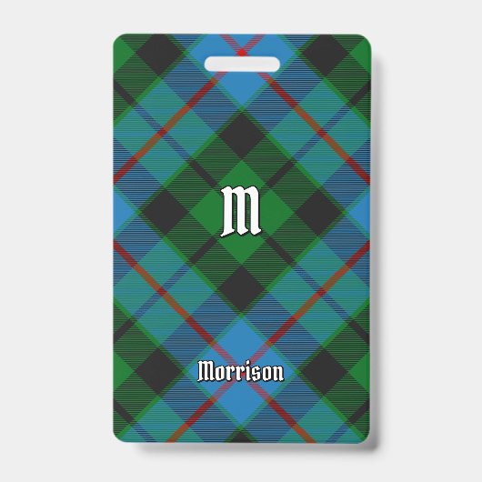 Clan Morrison Jagd Tartan Abzeichen Ausweis (Vorderseite)