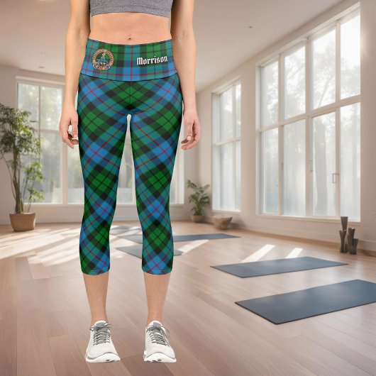 Clan Morrison Jagd Tartan Capri Leggings