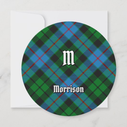 Clan Morrison Jagd Tartan Einladung (Vorderseite)