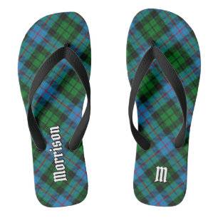 Clan Morrison Jagd Tartan Flip Flops Badesandalen