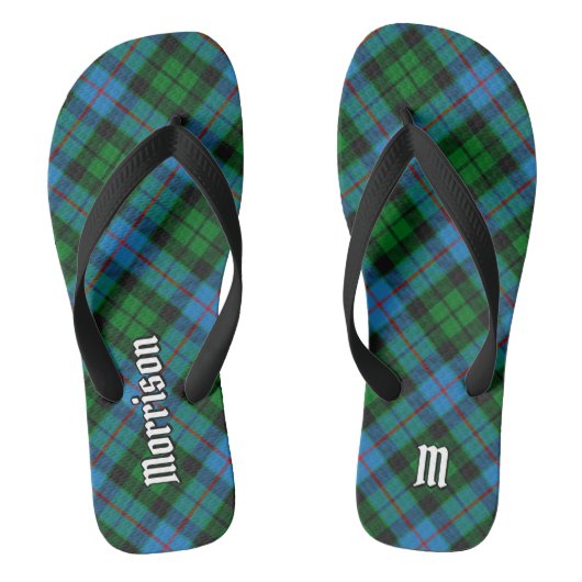 Clan Morrison Jagd Tartan Flip Flops Badesandalen (Fußbett)