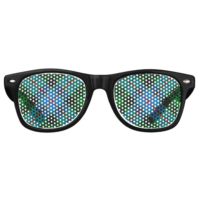 Clan Morrison Jagd Tartan Retro Sonnenbrille (Vorderseite)