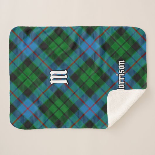Clan Morrison Jagd Tartan Sherpa Blanket Sherpadecke (Vorderseite (Horizontal))