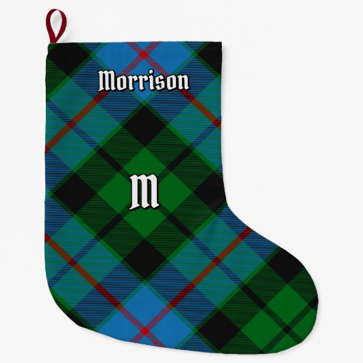Clan Morrison Jagd Tartan Weihnachts-Strumpf Großer Weihnachtsstrumpf (Vorderseite)