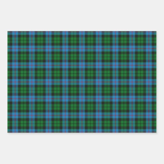 Clan Morrison Jagd Tartan Wrapping Paper Sheets Geschenkpapier Set (Vorderseite)