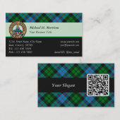 Clan Morrison Junting Tartan Business Card Visitenkarte (Vorne/Hinten)