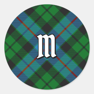 Clan Morrison Junting Tartan Classic Round Sticker