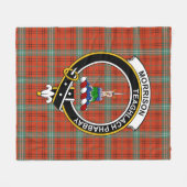 Clan Morrison Red Ancient Tartan Kariert Fleecedecke (Vorderseite (Horizontal))