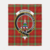 Clan Morrison Red Modern Tartan Kariert Fleecedecke (Vorderseite)
