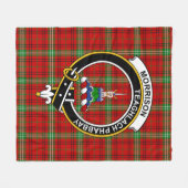 Clan Morrison Red Modern Tartan Kariert Fleecedecke (Vorderseite (Horizontal))