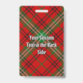 Clan Morrison Red Tartan Abzeichen Ausweis (Rückseite)