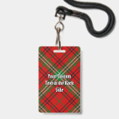 Clan Morrison Red Tartan Abzeichen Ausweis (Rückseite mit Lanyard)