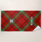 Clan Morrison Red Tartan Beach Towel Strandtuch (Vorderseite)