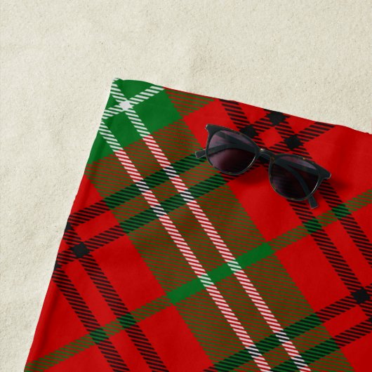 Clan Morrison Red Tartan Beach Towel Strandtuch (Beispiel)