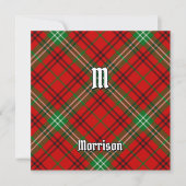Clan Morrison Red Tartan Einladung (Vorderseite)