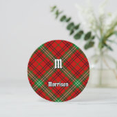 Clan Morrison Red Tartan Einladung (Stehend Vorderseite)