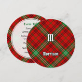 Clan Morrison Red Tartan Einladung (Vorne/Hinten)