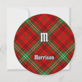 Clan Morrison Red Tartan Einladung (Vorderseite)