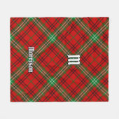 Clan Morrison Red Tartan Fleece Blanket (Vorderseite (Horizontal))