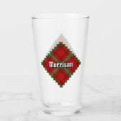 Clan Morrison Red Tartan Glass Glas (Rückseite)