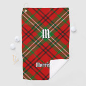 Clan Morrison Red Tartan Golf Towel Golfhandtuch (Insitu)