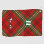 Clan Morrison Red Tartan Golf Towel Golfhandtuch (Horizontal)
