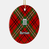 Clan Morrison Red Tartan Keramik Ornament Obelisk (Rechts)