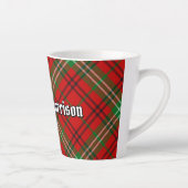 Clan Morrison Red Tartan Latte Tasse (Rechts)