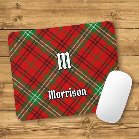 Clan Morrison Red Tartan Mouse Pad Mousepad