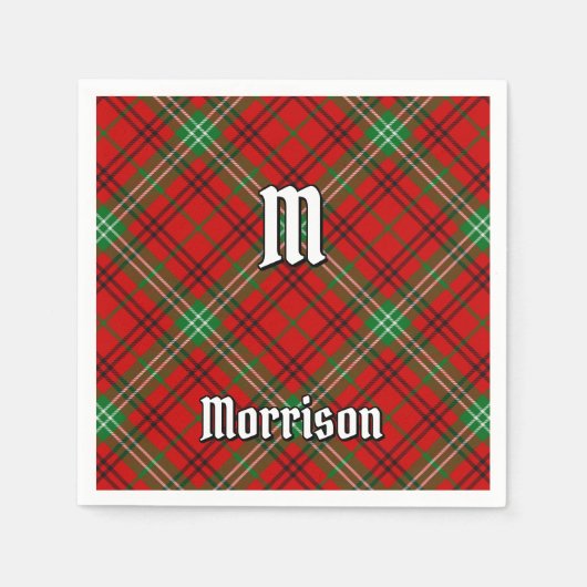 Clan Morrison Red Tartan Napkins Serviette (Vorderseite)