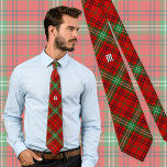 Clan Morrison Red Tartan Neck Tie Krawatte<br><div class="desc">Clan Morrison Traditioneller roter Tartan mit modernen Farben. Benutzerdefiniertes Monogramm.</div>