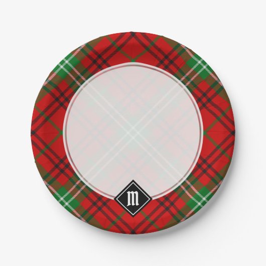 Clan Morrison Red Tartan Paper Tellers Pappteller (Vorderseite)