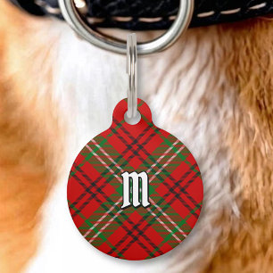 Clan Morrison Red Tartan Pet ID Tag Haustiermarke