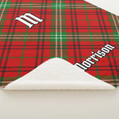 Clan Morrison Red Tartan Sherpa Blanket Sherpadecke (3/4)