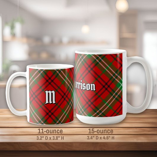Clan Morrison Red Tartan Tasse