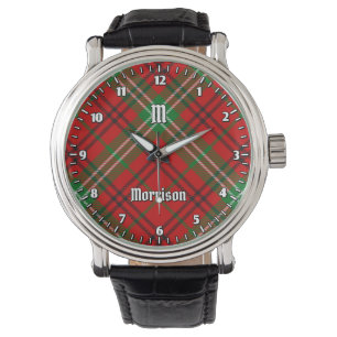 Clan Morrison Red Tartan Watch Armbanduhr