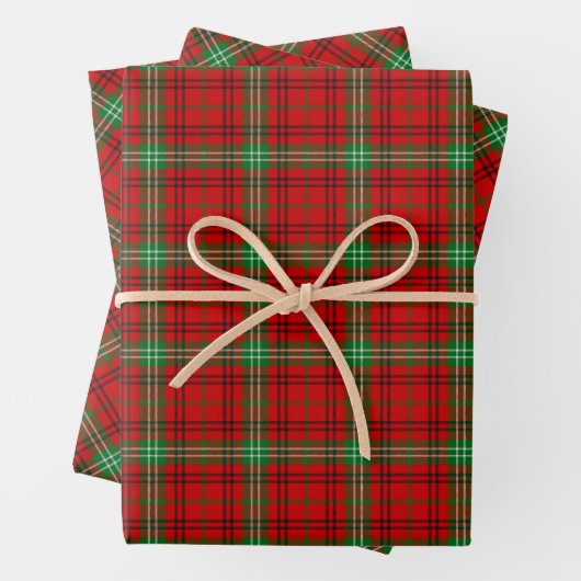 Clan Morrison Red Tartan Wrapping Paper Sheets Geschenkpapier Set (Beispiel)