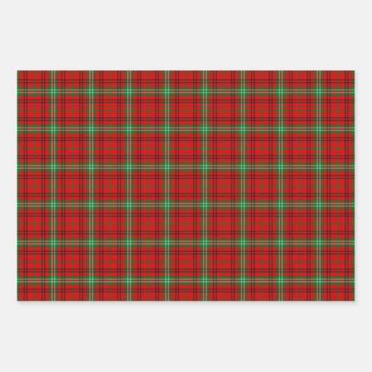 Clan Morrison Red Tartan Wrapping Paper Sheets Geschenkpapier Set (Vorderseite)