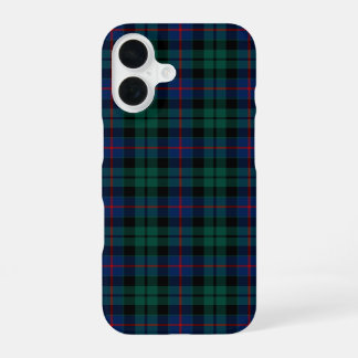 Clan Morrison Tartan Grün und Blau Schottisches Pl iPhone 16 Hülle