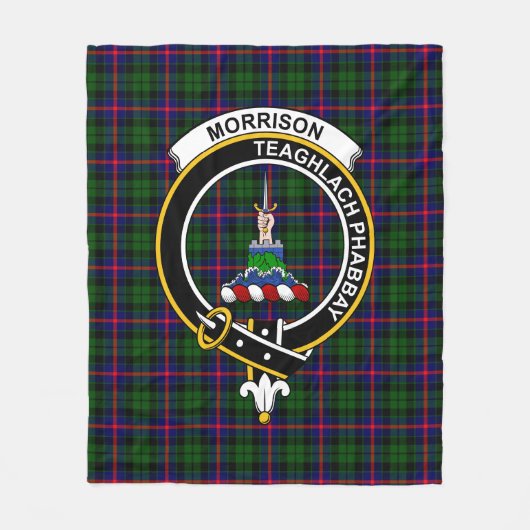 Clan Morrison Tartan Kariert Fleecedecke (Vorderseite)