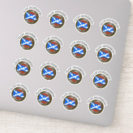 Clan Morrison Tartan Knot & Flag Aufkleber