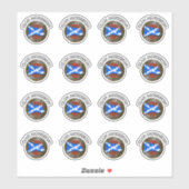 Clan Morrison Tartan Knot & Flag Aufkleber (Blatt)