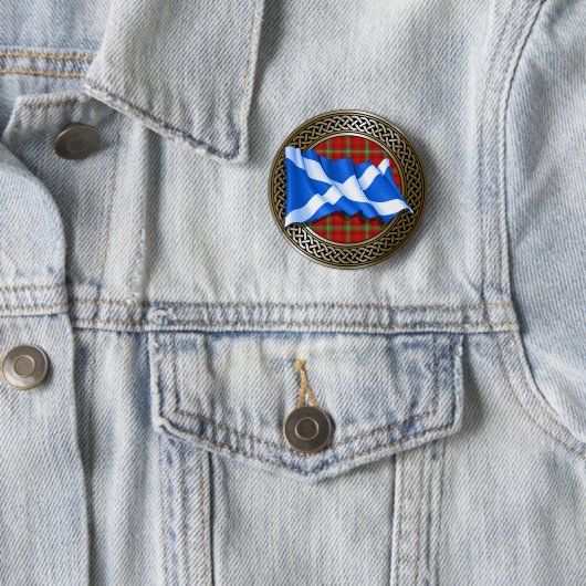 Clan Morrison Tartan Knot & Flag Button (Beispiel)