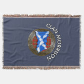Clan Morrison Tartan Knot & Flag Decke (Vorderseite)