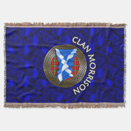 Clan Morrison Tartan Knot & Flag Decke
