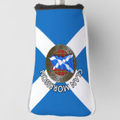 Clan Morrison Tartan Knot & Flag Golf Headcover (Rotieren 90)