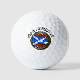 Clan Morrison Tartan Knot & Flag Golfball
