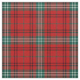 Clan Morrison Tartan Red and Green Kariert Stoff