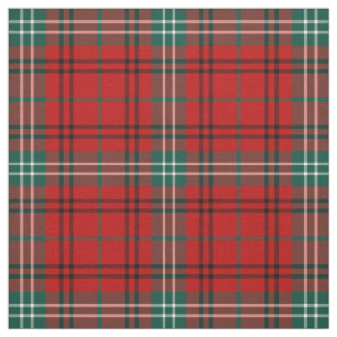 Clan Morrison Tartan Red and Green Kariert Stoff