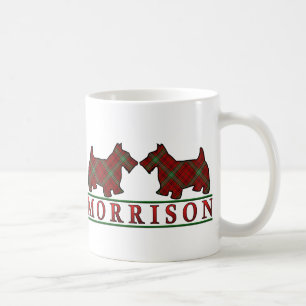 Clan Morrison Tartan Scottish Scottie Dogs Kaffeetasse